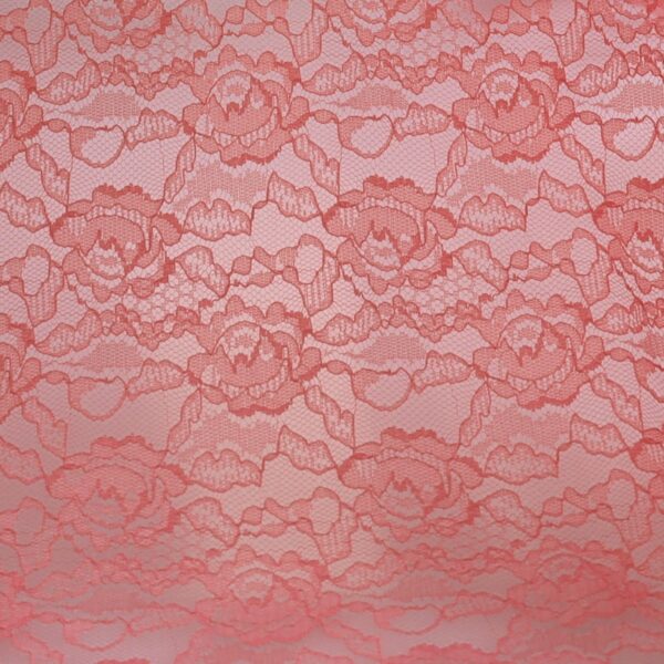 Tessuto Pizzo (Merletto) Comfort p.343 - al Metro - Rosa Scuro