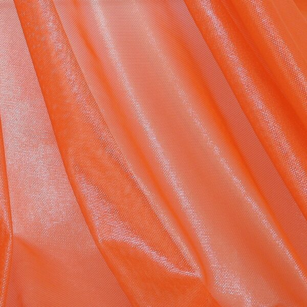 Tessuto Mesh (Tulle) Monoelastico Effetto Acqua - al Metro - Arancio