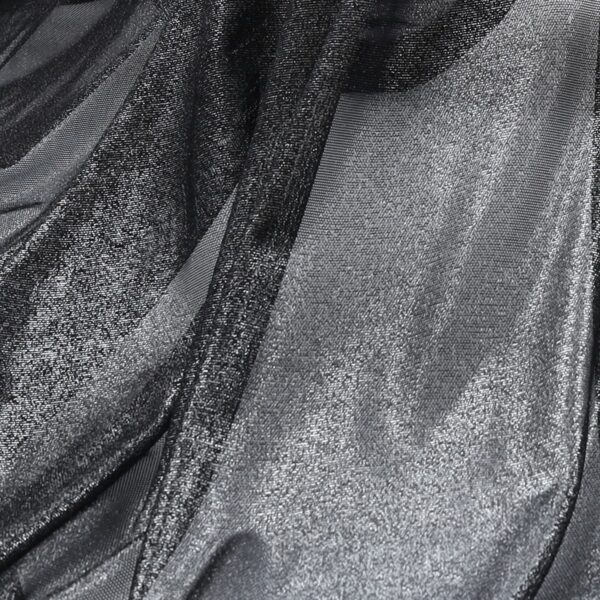 Tessuto Mesh (Tulle) Monoelastico Effetto Acqua - al Metro - Nero