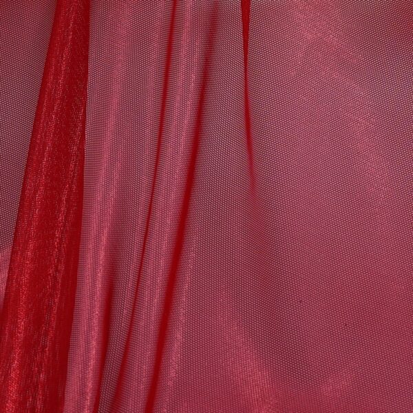Tessuto Mesh (Tulle) Monoelastico Effetto Acqua - al Metro - Rosso