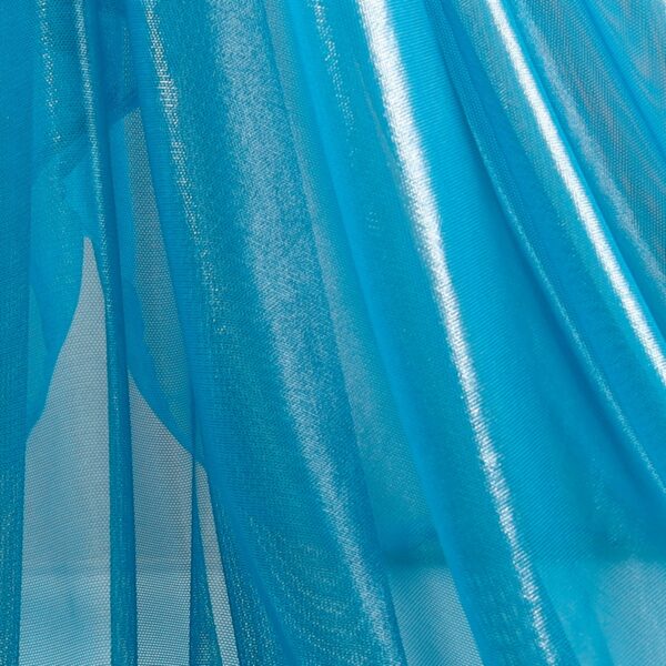 Tessuto Mesh (Tulle) Monoelastico Effetto Acqua - al Metro - Turchese