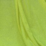 Tessuto Mesh (Tulle) Bielastico Glitter Polvere di Stelle - al Metro - Giallo Fluo Glitter Argento