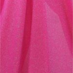 Tessuto Mesh (Tulle) Bielastico Glitter Polvere di Stelle - al Metro - Fucsia Fluo Glitter Argento