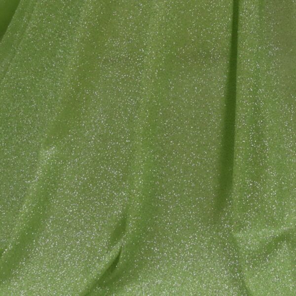 Tessuto Mesh (Tulle) Bielastico Glitter Polvere di Stelle - al Metro - Mela Glitter Argento