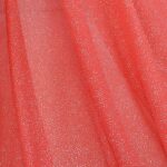 Tessuto Mesh (Tulle) Bielastico Glitter Polvere di Stelle - al Metro - Corallo Glitter Argento
