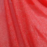 Tessuto Mesh (Tulle) Bielastico Glitter Polvere di Stelle - al Metro - Gaspaccio Glitter Argento