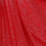 Tessuto Mesh (Tulle) Bielastico Glitter Polvere di Stelle - al Metro - Rosso Glitter Argento