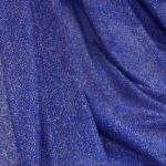 Tessuto Mesh (Tulle) Bielastico Glitter Polvere di Stelle - al Metro - Blu Royal Glitter Argento