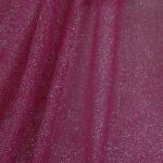 Tessuto Mesh (Tulle) Bielastico Glitter Polvere di Stelle - al Metro - Fucsia Glitter Argento