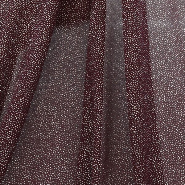 Tessuto Mesh (Tulle) Bielastico Glitter Polvere di Stelle - al Metro - Vinaccio Glitter Argento