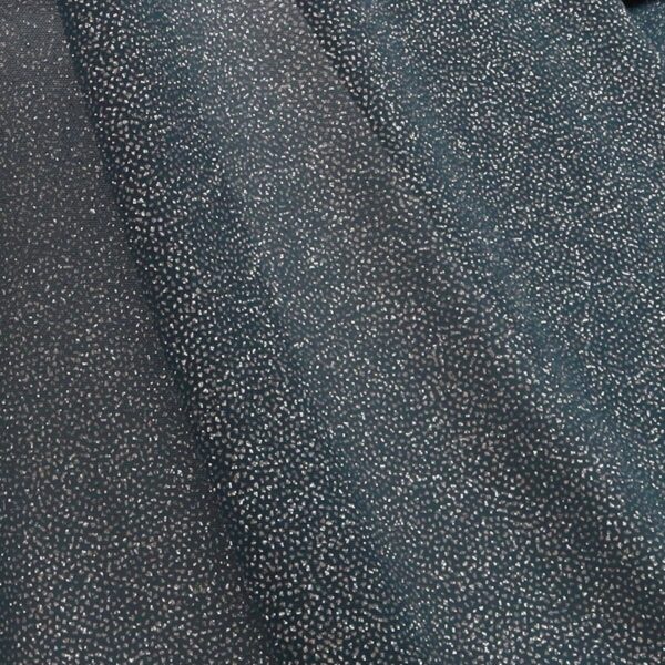 Tessuto Mesh (Tulle) Bielastico Glitter Polvere di Stelle - al Metro - Piombo Glitter Argento