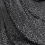 Tessuto Mesh (Tulle) Bielastico Glitter Polvere di Stelle - al Metro - Nero Glitter Argento