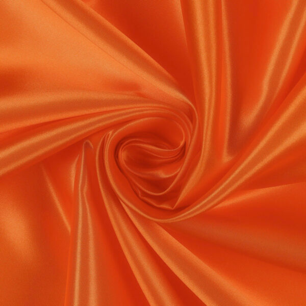 Tessuto Raso Al Metro - Colore Arancio Fluo - Mezzo Metro