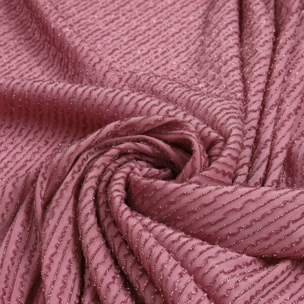 Tessuto Maglina Bielastica Lurex Mykonos - al Metro - Rosa Antico Lurex Rosa