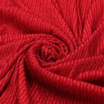 Tessuto Maglina Bielastica Lurex Mykonos - al Metro - Rosso Lurex Rosso