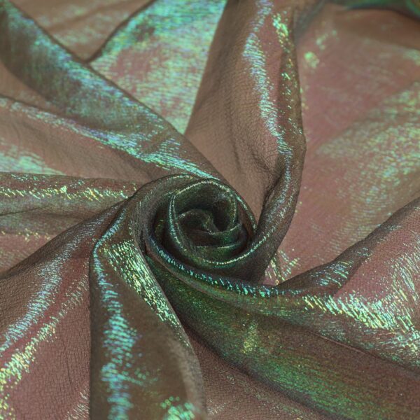 Tessuto Organza Creponne Winks - al Metro - Nero Iridescente