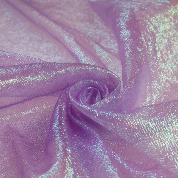 Tessuto Organza Creponne Winks - al Metro - Lilla Iridescente