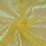 Tessuto Organza Creponne Winks - al Metro - Giallo Iridescente