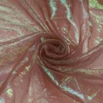 Tessuto Organza Creponne Winks - al Metro - Rosa Antico Iridescente