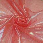 Tessuto Organza Creponne Winks - al Metro - Rosso Iridescente