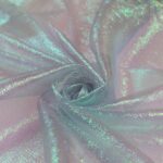 Tessuto Organza Creponne Winks - al Metro - Acqua Iridescente