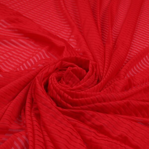 Tessuto Mesh (Tulle) Bielastico Riga "Vedo non Vedo" - Laize - al Metro - Rosso