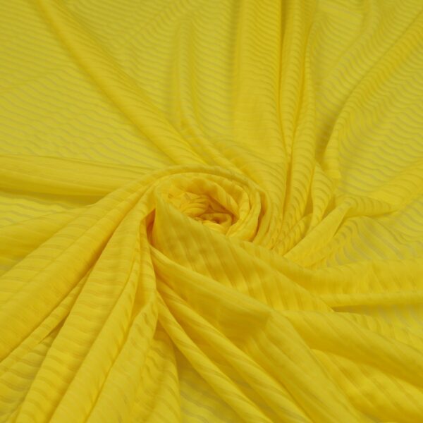 Tessuto Mesh (Tulle) Bielastico Riga "Vedo non Vedo" - Laize - al Metro - Giallo