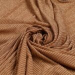 Tessuto Maglina Bielastica Lurex Zante - al Metro - Nocciola Lurex Oro