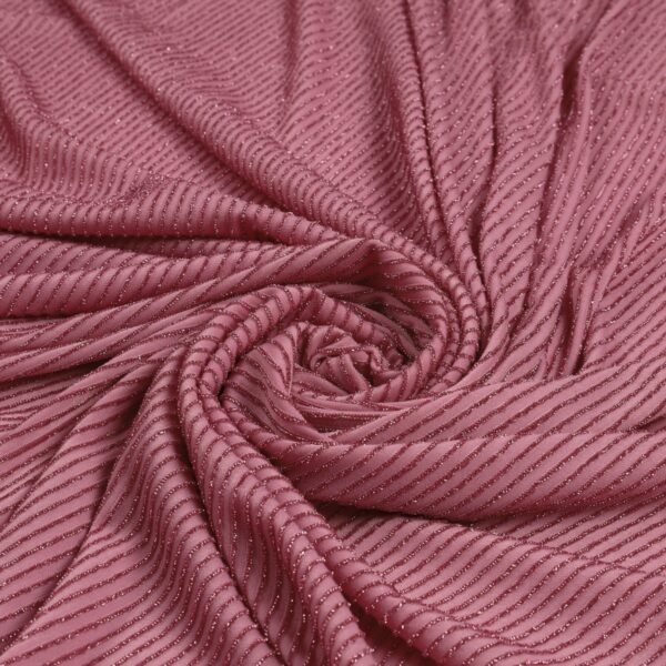 Tessuto Maglina Bielastica Lurex Zante - al Metro - Rosa Antico Lurex Rosa