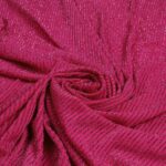 Tessuto Maglina Bielastica Lurex Zante - al Metro - Fucsia Lurex Rosa