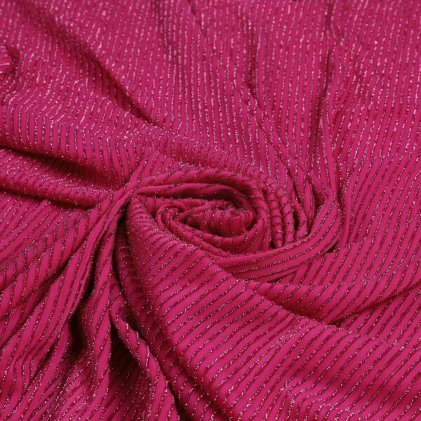 Tessuto Maglina Bielastica Lurex Zante - al Metro - Fucsia Lurex Rosa