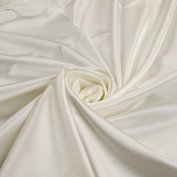 Tessuto Duchesse Elastica - al Metro - Bianco