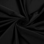 Tessuto Duchesse Elastica - al Metro - Nero