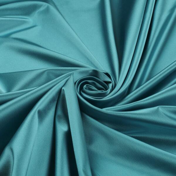 Tessuto Duchesse Elastica - al Metro - Turchese