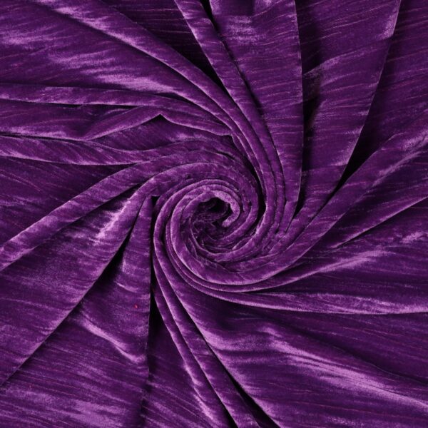 Velluto Effetto Corteccia - al Metro - Viola - Mezzo Metro