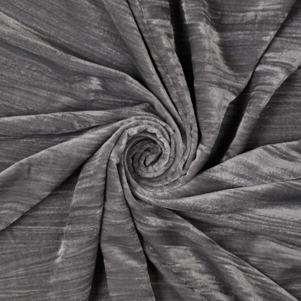Velluto Effetto Corteccia - al Metro - Grigio Medio