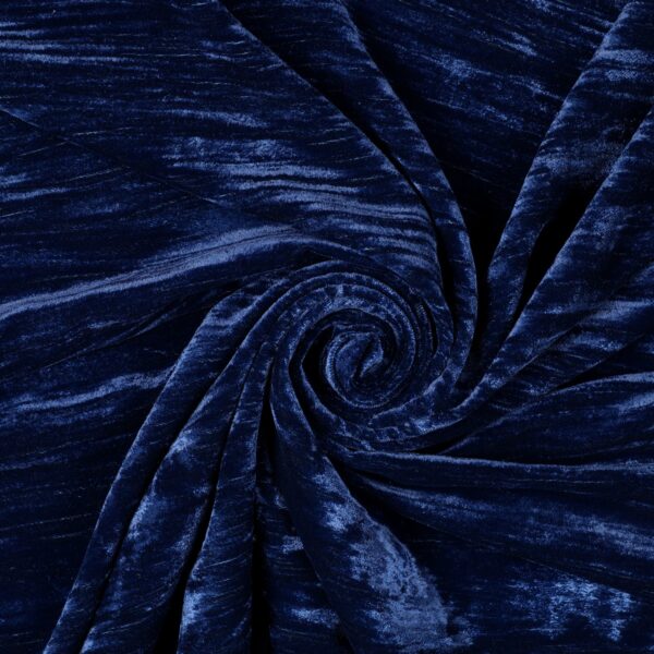 Velluto Effetto Corteccia - al Metro - Blu Navy - Mezzo Metro