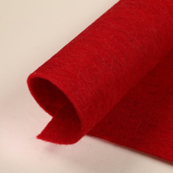 Pannello Feltro Lana 3mm - Colore Rosso - Misura 50x36cm