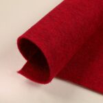 Pannello Feltro Lana 3mm - Colore Rosso Scuro - Misura 50x36cm