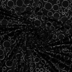 Lycra Fantasia Bubble Glitter - al Metro - Nero Glitter Argento