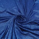 Tessuto Mesh (Tulle) Bielastico Glitter Tono su Tono - al Metro - Blu Royal