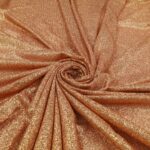 Tessuto Mesh (Tulle) Bielastico Glitter Tono su Tono - al Metro - Oro Scuro