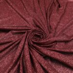 Tessuto Mesh (Tulle) Bielastico Glitter Tono su Tono - al Metro - Bordeaux