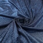 Tessuto Mesh (Tulle) Bielastico Glitter Tono su Tono - al Metro - Blu Scuro Glitter Blu