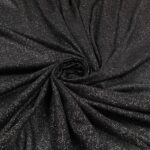 Tessuto Mesh (Tulle) Bielastico Glitter Tono su Tono - al Metro - Nero Glitter Nero