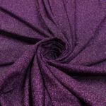 Tessuto Mesh (Tulle) Bielastico Glitter Tono su Tono - al Metro - Viola