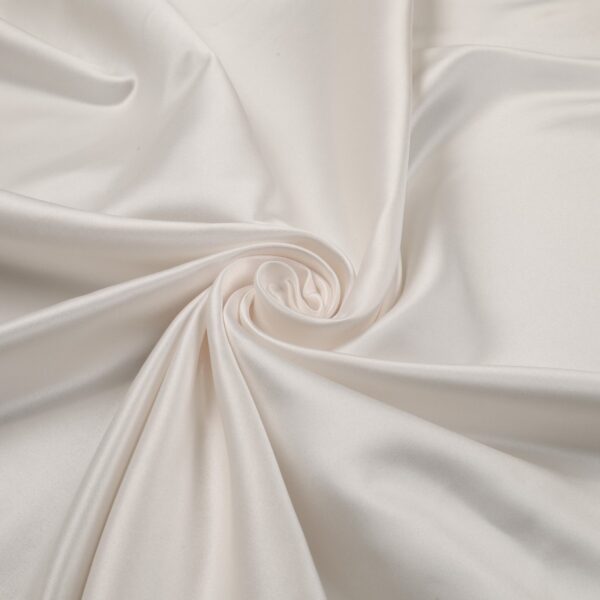 Tessuto Duchesse Fissa Poly - Bianco Seta