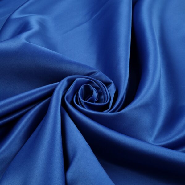 Tessuto Duchesse Fissa Poly - Blu Cina