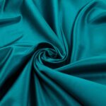 Tessuto Duchesse Fissa Poly - Petrolio Catena Blu