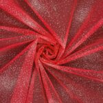 Tulle Glitter Explosion Semirigido - Rosso